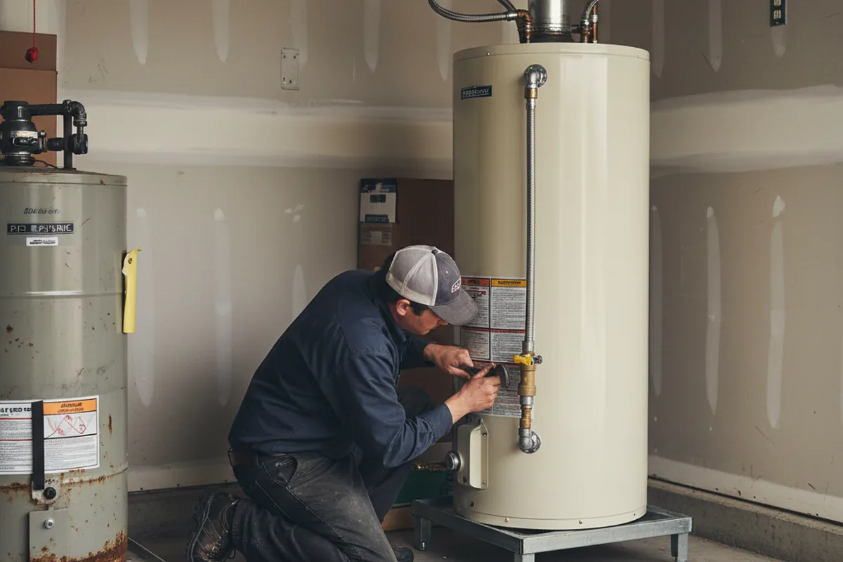Water heater and shutoff valve replacement in Oakford