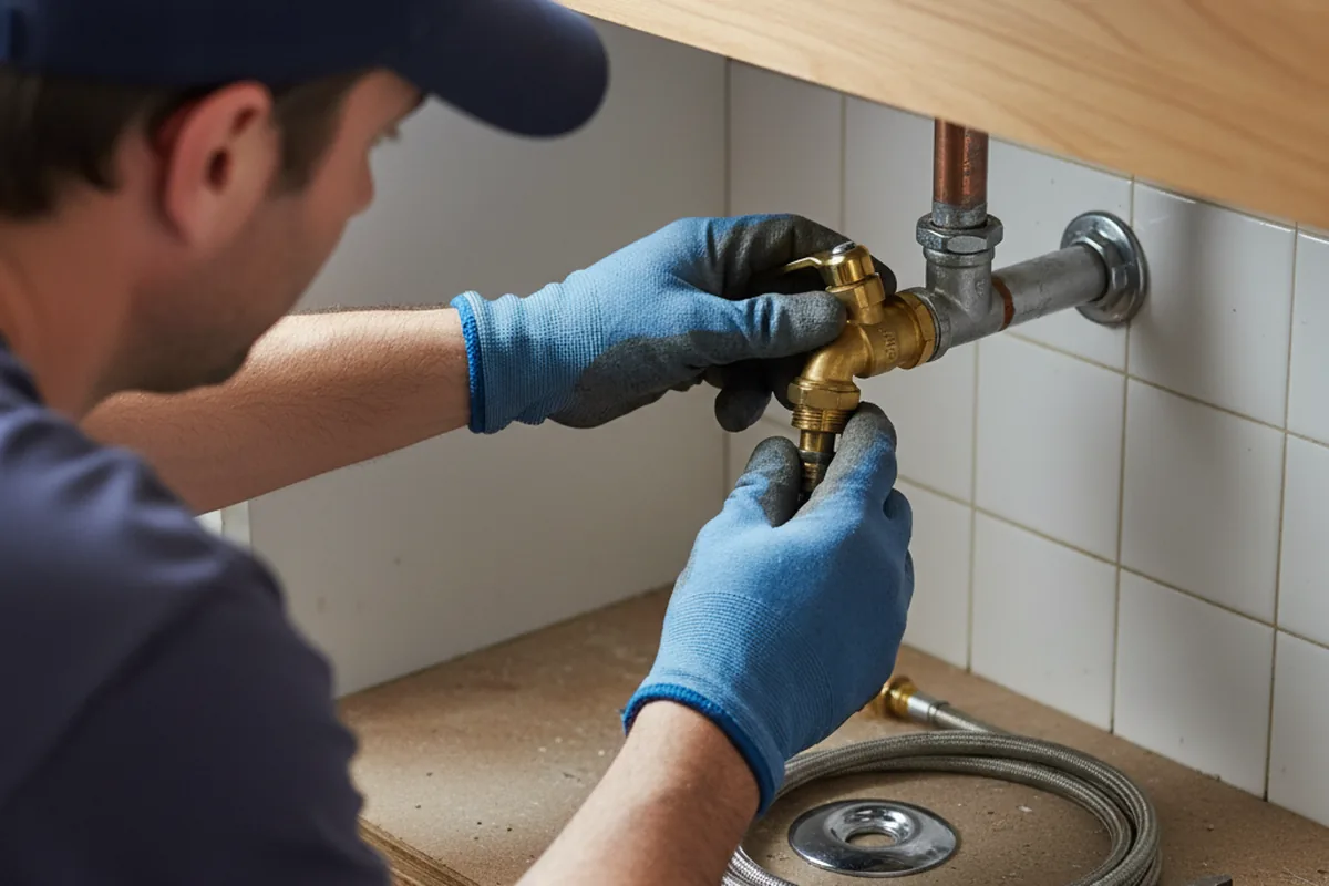 Shutoff valve and fitting work during Faucet and Fixture Repair in Oakford